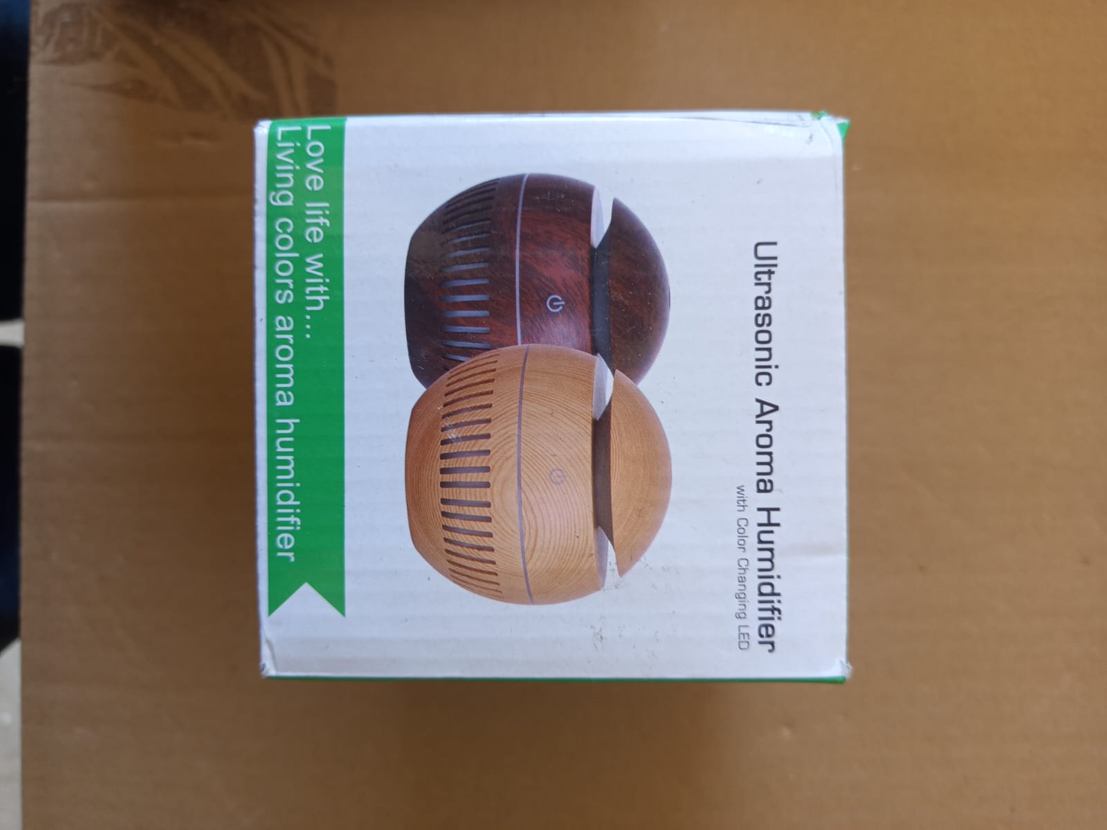 ATORSE® Air Humidifier Aroma Diffuser Night Light Purifier for Car Light Wood Grain - Image 2