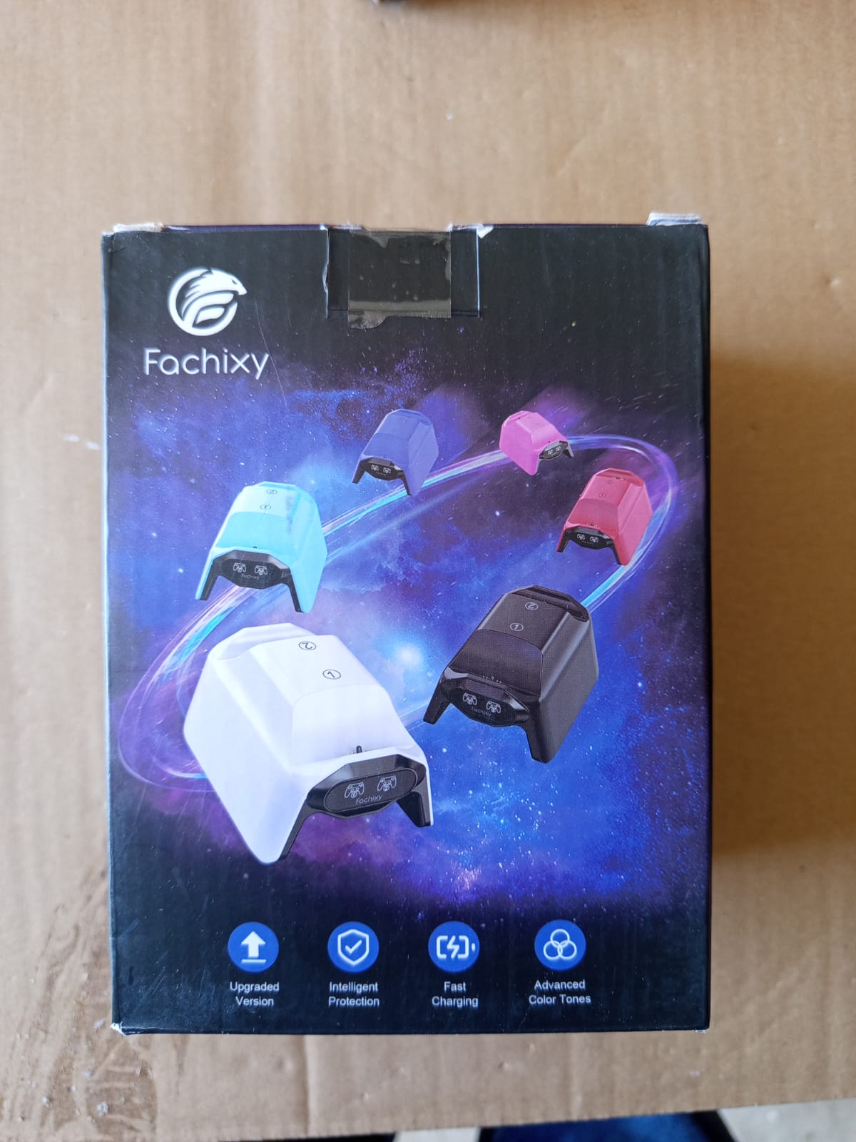 Fachixy Controller Charger for PS5, with 2-Hour Fast Charging chip, PlayStation 5 Charging Station with US Power Adapter and Cable, with LED Charging Status Indicator Light, Black - Image 2