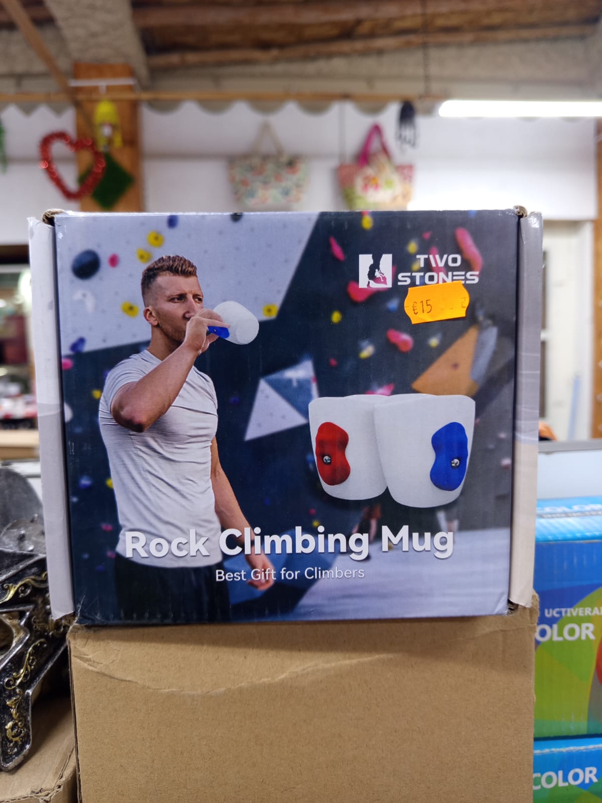 TWO STONES Rock Climbing Coffee Mug for Rock Climber as Rock Climbing Gift for Climbers (White + Blue) - Image 8