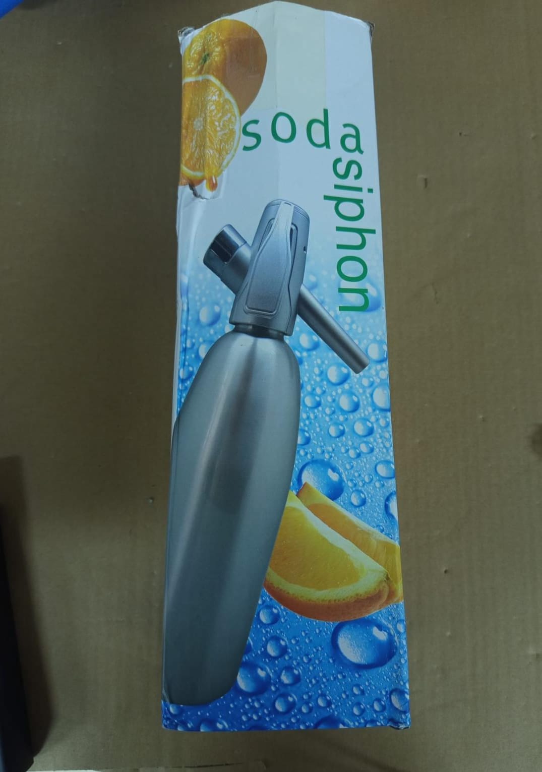 Aluminium Soda Siphon Maker Machine 1L Silver Sparkling Water Maker for Juice Drinks Cocktail Use with Standard CO2 Charger - Image 2