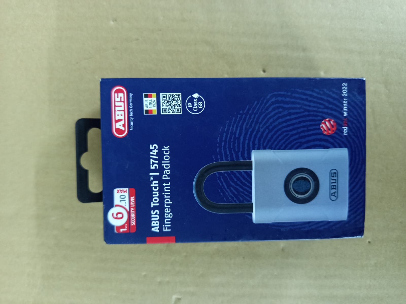 ABUS Touch 57/45 Fingerprint Lock, Smart Lock for Home, Office and More, Silver - Image 2