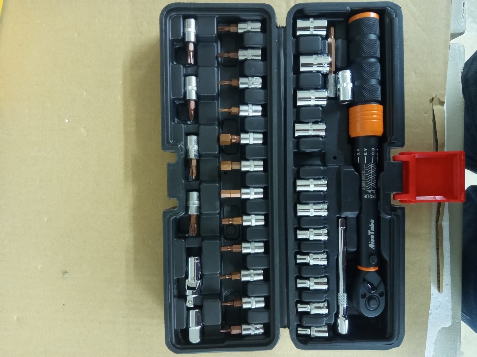 AivaToba Torque Wrench Set 33 PCS, 2-24 Nm Bike Torque Wrench 1/4, with Dual-Direction 72 Teeth, ±3% Accuracy, Including Extension Bars, Socket Bits Set, 1/4"-3/8" Adapter, for Bicycle Repair - Image 3