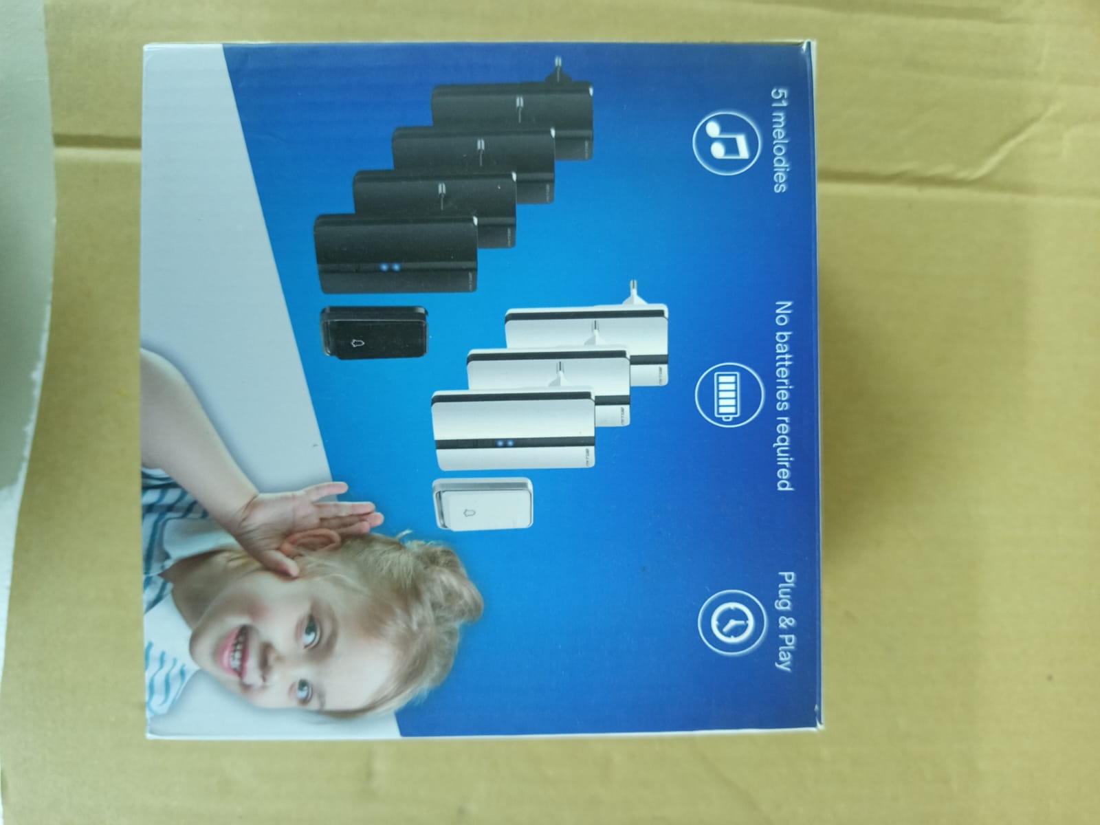 Battery- doorbell with three receivers, Bell4U, plug & play set up in 5 minutes, 51 melodies, waterproof, save costs on batteries - Image 2