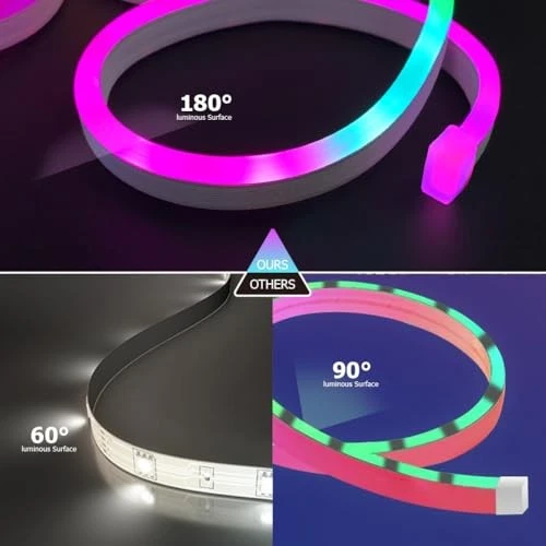 9.8ft LED Neon Rope Lights, RGB Plus IC Neon Strip Lights, IP68 Waterproof - Image 4